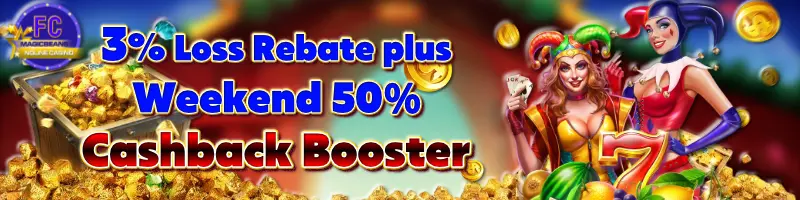 3% loss rebate plus weekend 50% cashback booster